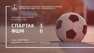 Обзор матча «Спартак» — ФШМ (команды 2009 г. р.) — 3:0