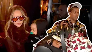 Rihanna And ASAP Rocky Bring Sons RZA And Riot To Swanky Dinner In Paris