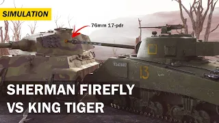 Sherman Firefly Vs King Tiger | 76mm 17-pdr APDS Armour Piercing Simulation