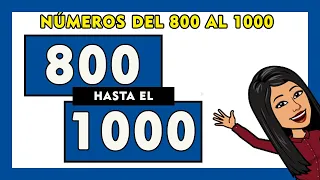 🌟Números del 800 al 1000 en letras en español I Spanish Numbers 800-1000