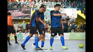 Gol Syahidan Lubis dibalas kontan, babak pertama Pesut Tonk Cool vs Daffa FC berakhir seri.