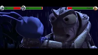 A Bug's Life (1998) Final Battle with healthbars 2/2 (Edited By @GabrielD2002)