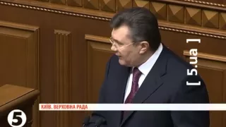 Опозиція зіпсувала Януковичу виступ у Верховній Раді