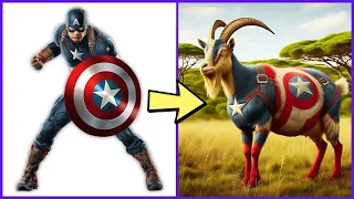 AVENGERS But GOAT VENGERS 🐐 ALL CHARACTERS 💥 ( MARVEL & DC ) 2024