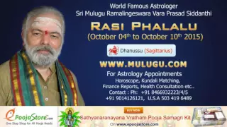 Dhanussu Rasi (Sagittarius Horoscope) - October  04th - October 10th