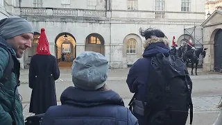 Man's behaviour brings the police changing of the guard #horseguardsparade