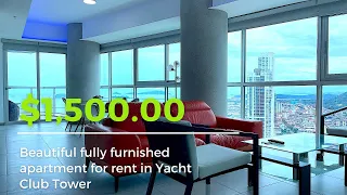 $1,500.00Beautiful fully furnished apartment for rent in Yacht Club Tower