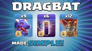 DRAGBAT = NICE & EASY AIR ATTACK! Town Hall 13 (TH13) Attack Strategy - Clash of Clans