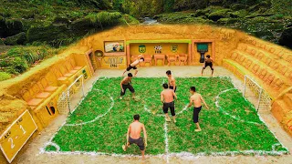 Build Underground Soccer Field With Brands And Football Team World Famous