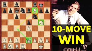 Fischer Played 1.e4 and Beat the World's No.2 Player in 10 Moves! 🔥