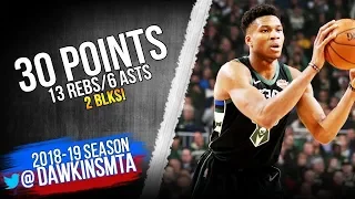 Giannis Antetokounmpo Full Highlights 2019 02 21 Bucks vs Celtics   30 13 6!  FreeDawkins