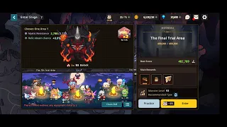 Guardian Tales Season Achievement | Beating The Final Trial Area with +400k pts, no chain skills