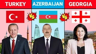 Turkey Vs Azerbaijan Vs Georgia || Country Comparison 2023 || Versus Kingdom