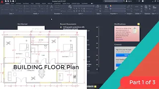 Simple House Floor Plan in AutoCAD | Part 1 of 3