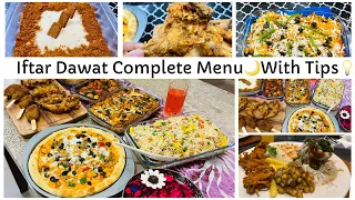 🌙Dawat-e-iftar Complete Menu With Tips & ideas💡|Iftar party Dawat preparation| Special Dawat Vlog