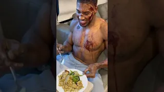 BEHIND SCENES ANTHONY JOSHUA DRESSED UP AS A ZOMBIE #riyadhseason #boxing