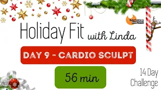 56 Min Cardio Sculpt with step & Stability Ball - Barlates HOLIDAY FIT 14 DAY Challenge - Day 9