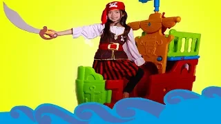 Emma Pretend Play with Pirate Ship Toy