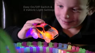 Twister Trax 360 15' Glow in the Dark Track w/ Two Light-Up Cars on QVC