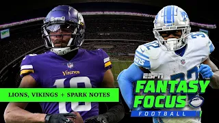 Double Trouble Lions, Vikings + Spark Notes 🏈 | Fantasy Focus Live!