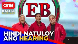 Hearing ng TVJ at TAPE Inc., hindi natuloy kahapon