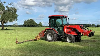 Cutting hay with the sickle bar mower and RK37.