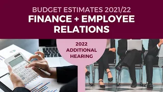 Budget Estimates 2021-2022 - Portfolio Committee No. 1 - 4 March 2022