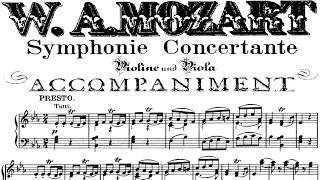 Mozart - Sinfonia Concertante for Violin and Viola, 3rd movement | Piano Accompaniment