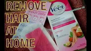 Veet Wax Strips Review in Hindi..DEMO. Full Waxing at home..ONLY Rs.99/-