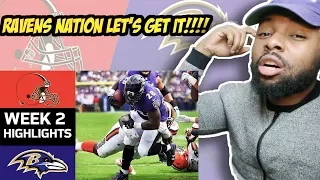 Browns vs  Ravens | NFL Week 2 Game Highlights Reaction