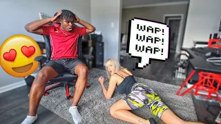 DOING THE "WAP" DANCE IN FRONT OF MY BOYFRIEND TO SEE HOW HE REACTS! *HILARIOUS*