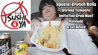 Sushi YA Special Crunch Rolls Mukbang