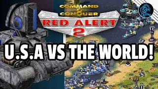 Red Alert 2 | United States vs The World | (7 vs 1 + Superweapons)