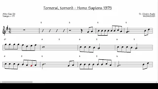 Tornerai, tornerò - Homo Sapiens 1975 (Alto Sax Eb) [Sheet music]
