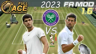 Full Ace Tennis Simulator | Carlos Alcaraz VS Novak Djokovic Final Wimbledon 2023 Sim | marratxiboy