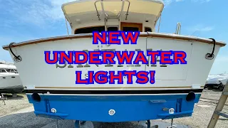 Lumitec Seablaze Mini underwater lights install on the new boat!
