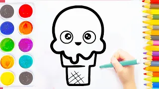 Comment dessiner une glace kawaii facile