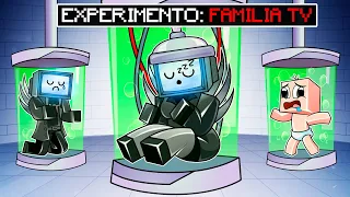 ¡¿Quién EXPERIMENTÓ con la FAMILIA TV en Minecraft?! 😱 BEBÉ NOOB es TV BABY