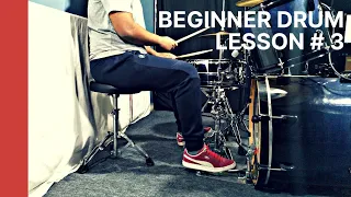 BEGINNER DRUM LESSON # 3 by TARUN DONNY