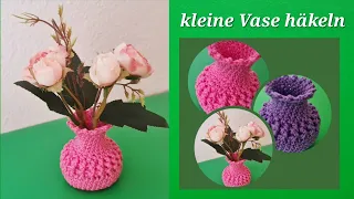 crochet a small vase, decoration