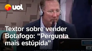 Textor responde Romário sobre suposta venda do Botafogo: 'Pergunta mais estúpida que pode existir'