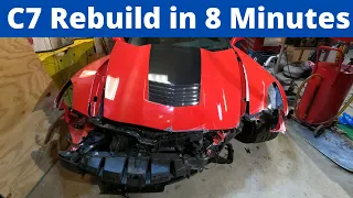 C7 Corvette Stingray Crash and Rebuild Time Lapse
