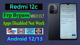 Redmi 12c Frp Bypass MIUI 13.0.7 Android 12 ! No backup No Activity Launcher ! Without PC