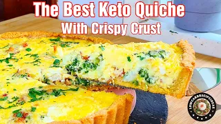 HOW TO MAKE THE BEST KETO QUICHE | FLAKY & CRISPY CRUST | EASY ONE DISH MEAL | TASTY & YUMMY