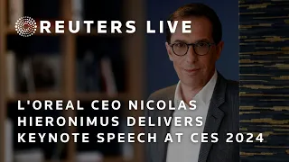 LIVE: L'Oréal CEO Nicolas Hieronimus delivers keynote speech at CES 2024