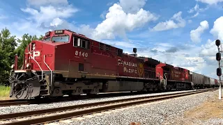 Canadian Pacific AC4400CWM 8140 Leads CSX B216-13 at Sandy Ford