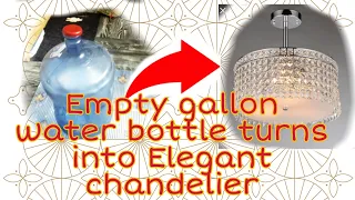 DIY chandelier || empty gallon of water turns into Elegant chandelier ||jhunAr diy TV