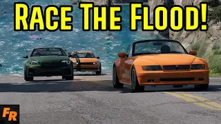 Race The Flood With Monstrously Powerful Cars - BeamNG Drive