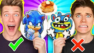 Best Pancake Art Wins $1,000!! How To Make Minecraft vs Roblox Sonic & Poppy Playtime CATNAP