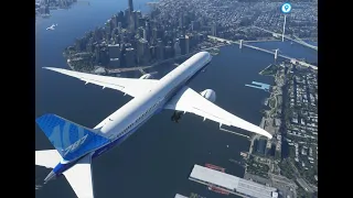 Microsoft Flight Simulator 2020 Boeing 787 New York landing